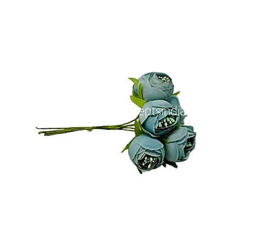 Peonies on stick- Bluish Green