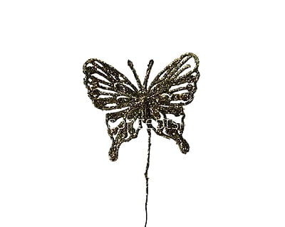 Glitter Butterfly - Gold/Silver/Red