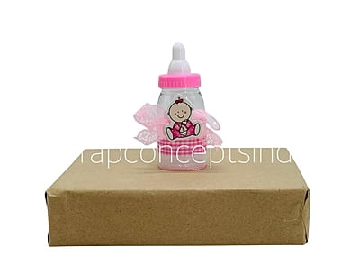 Pink/Blue Bottle with Baby Motif