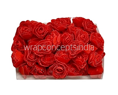 Red Medium Foam Rose With Net Red Medium Foam Rose With Net
