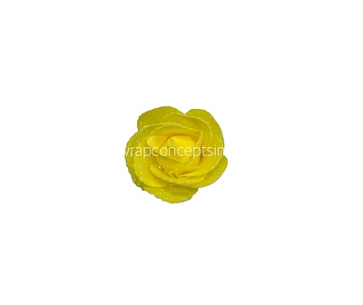 Yellow Medium Foam Rose With Net