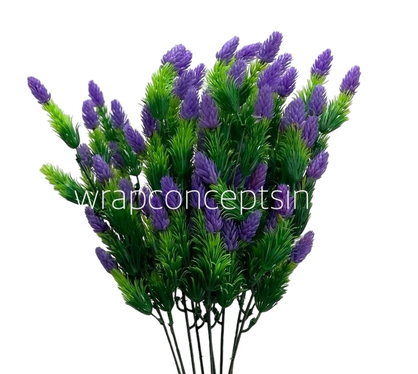 Leaves Bunch with Purple Conifers