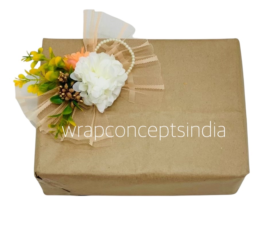 Orange & White Flowers Ready bunch