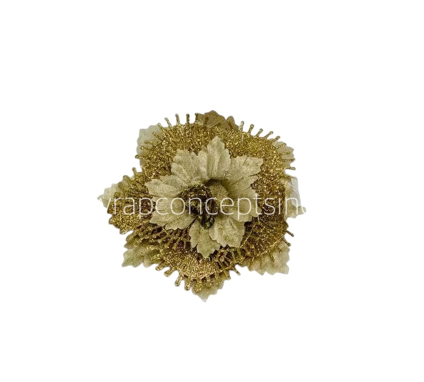 Light Gold Glitter Metallic Flower