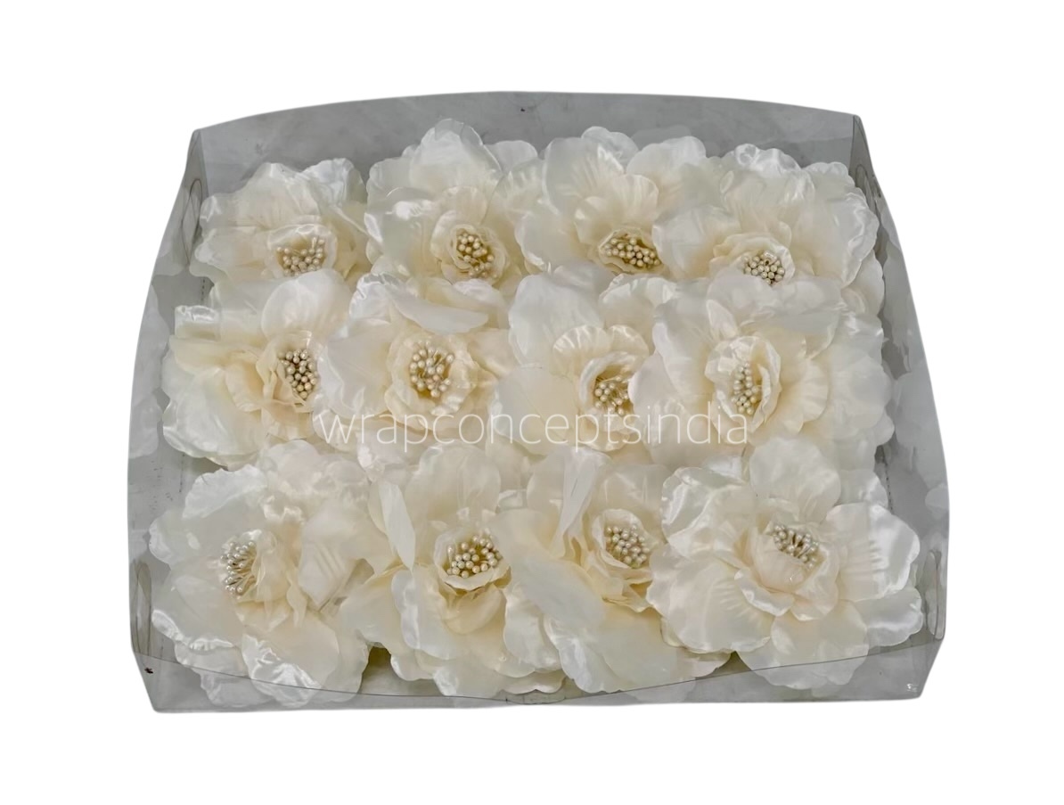 Cream Rose With Organza Petals