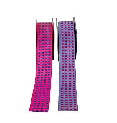 Square Block Print - Fuchsia Pink
