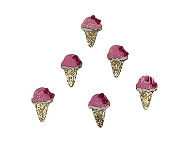 Ice Cream Cone Accessories - Gold Ice Cream Cone Accessories - Gold