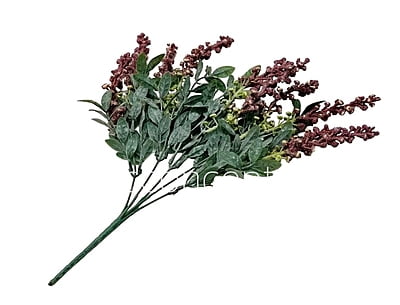 Leaves Bunch with Frosted Fern