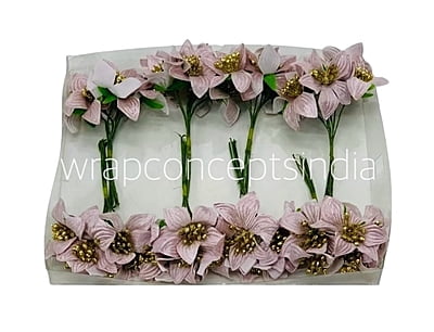 Peachy Pink Flowers with Glitter Pollens