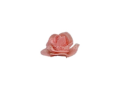 Peach Medium Foam Rose With Net Peach Medium Foam Rose With Net