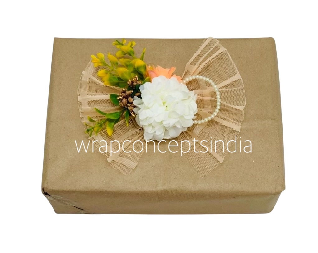 Orange & White Flowers Ready bunch
