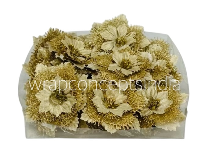 Light Gold Glitter Metallic Flower