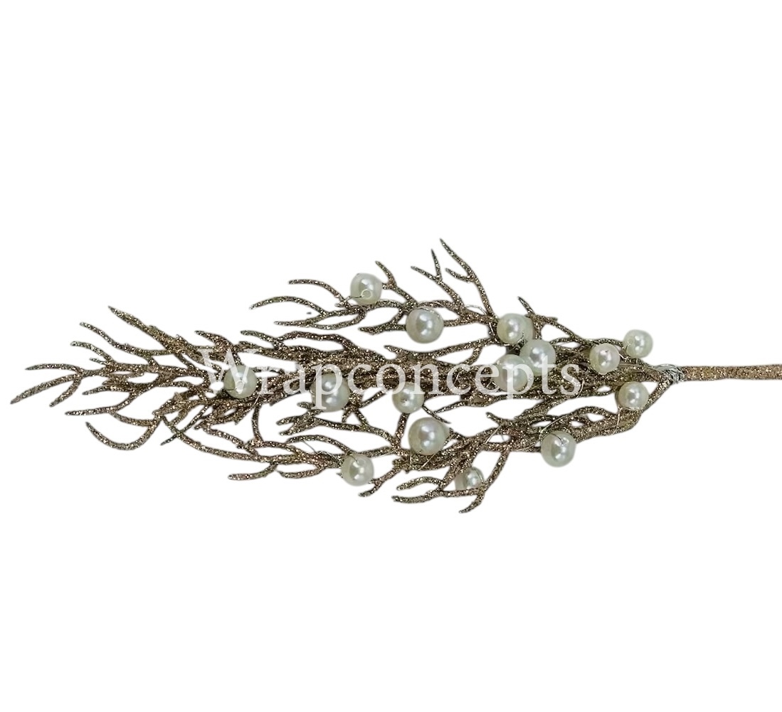 Long Coral Reef Sticks with Pearls