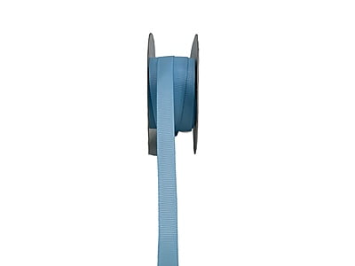 Grosgrain Ribbon 10 MM  - White/Blue