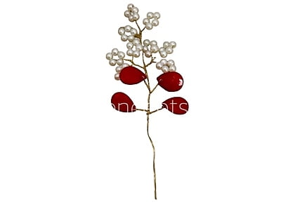 Red Pearl Flower Add-on Stick