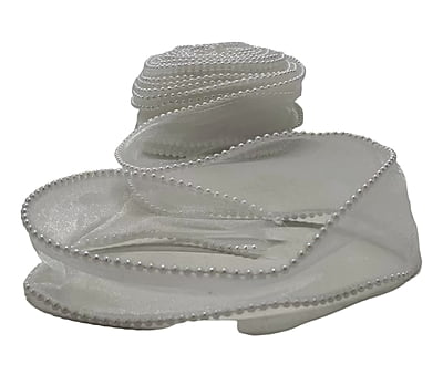 Sheer Ribbon with Pearl Edges