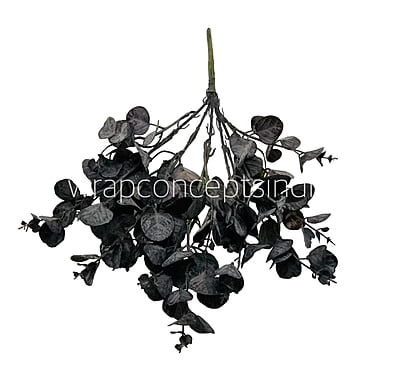 Leaves Bunch with Purple Flowers & White Fern