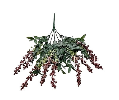 Leaves Bunch with Frosted Fern