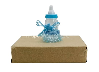 Pink/Blue Bottle with Frill & Motif