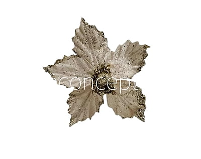 Medium Flower with Glitter Edges