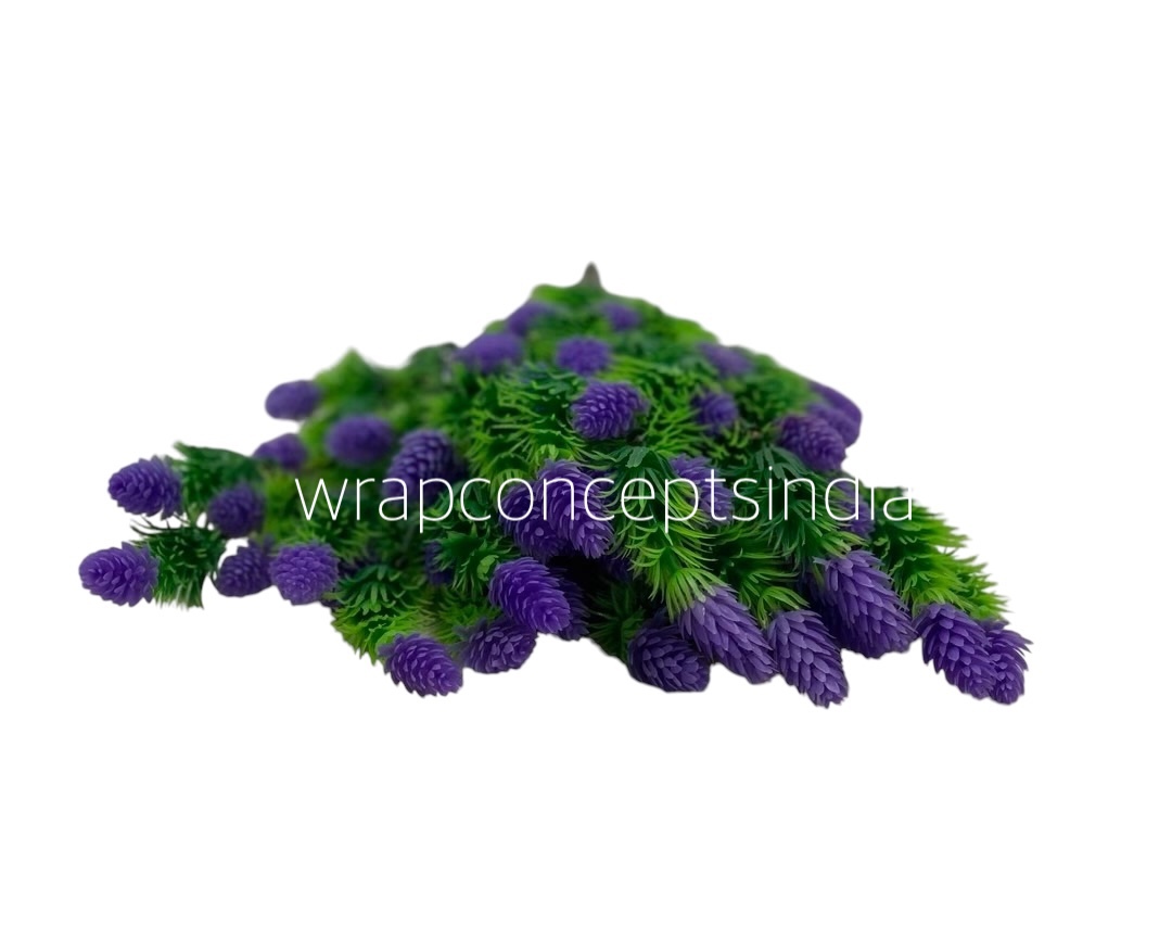 Leaves Bunch with Purple Conifers
