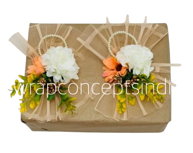 Orange & White Flowers Ready bunch