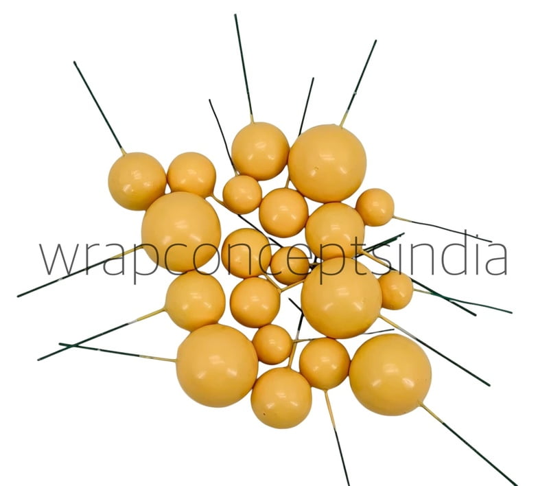 Yellow Faux Balls - 20 Pcs Yellow Faux Balls - 20 Pcs