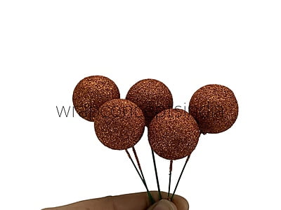Rust Glitter Faux Balls - 30 MM