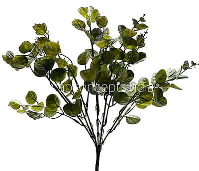 Leaves Bunch with Purple Flowers & White Fern