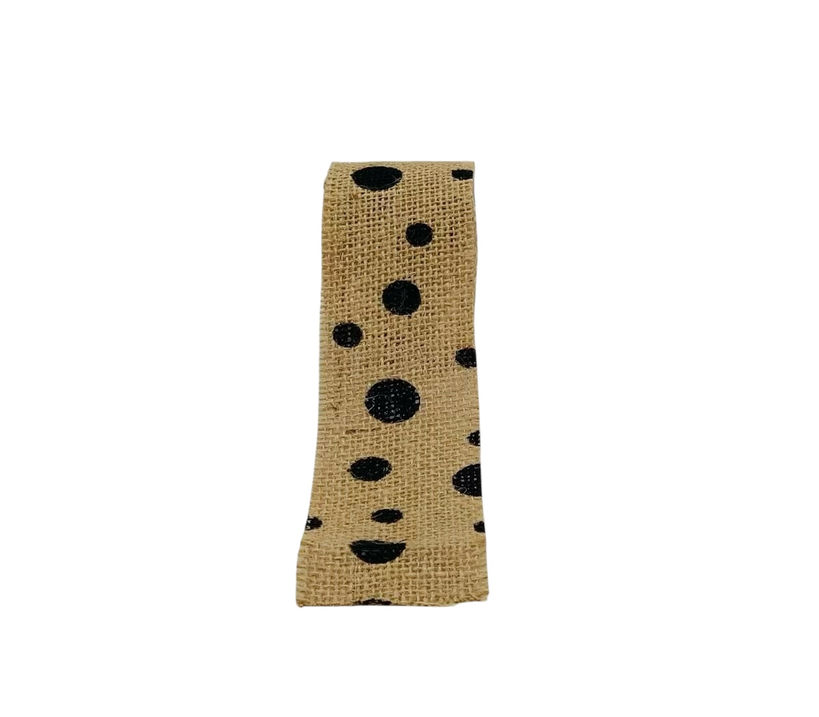 Green Polka Burlap Ribbon