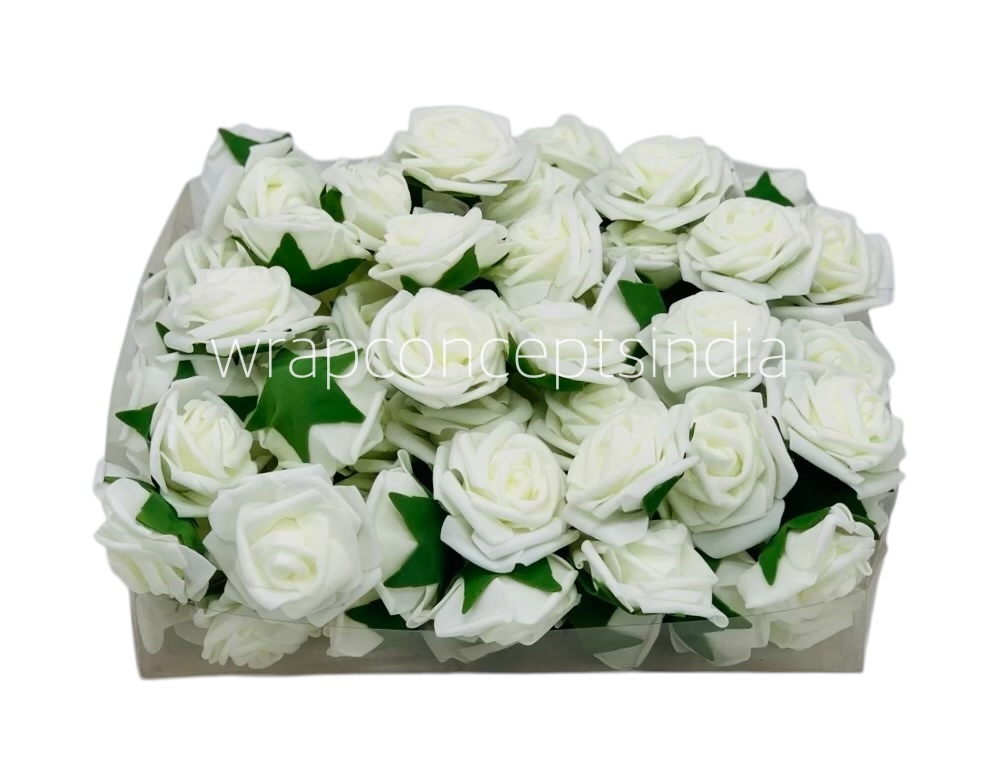 Ivory Medium Foam Rose