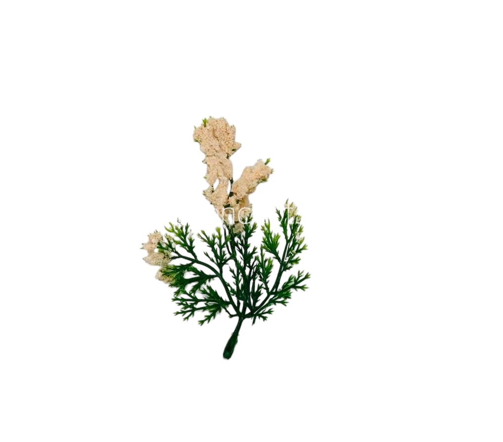 Green Fern Leaves with Lt. PeachEdges