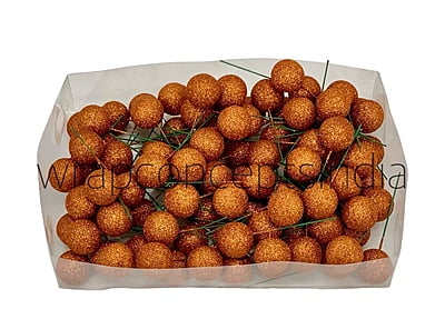 Rust Glitter Faux Balls - 30 MM