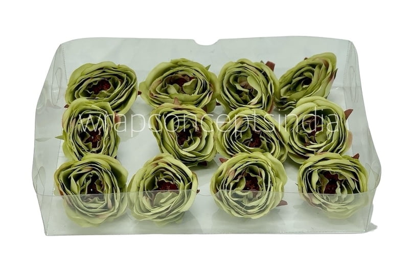 Camellia Flower - Shaded Green