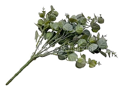 Leaves Bunch with Purple Flowers & White Fern