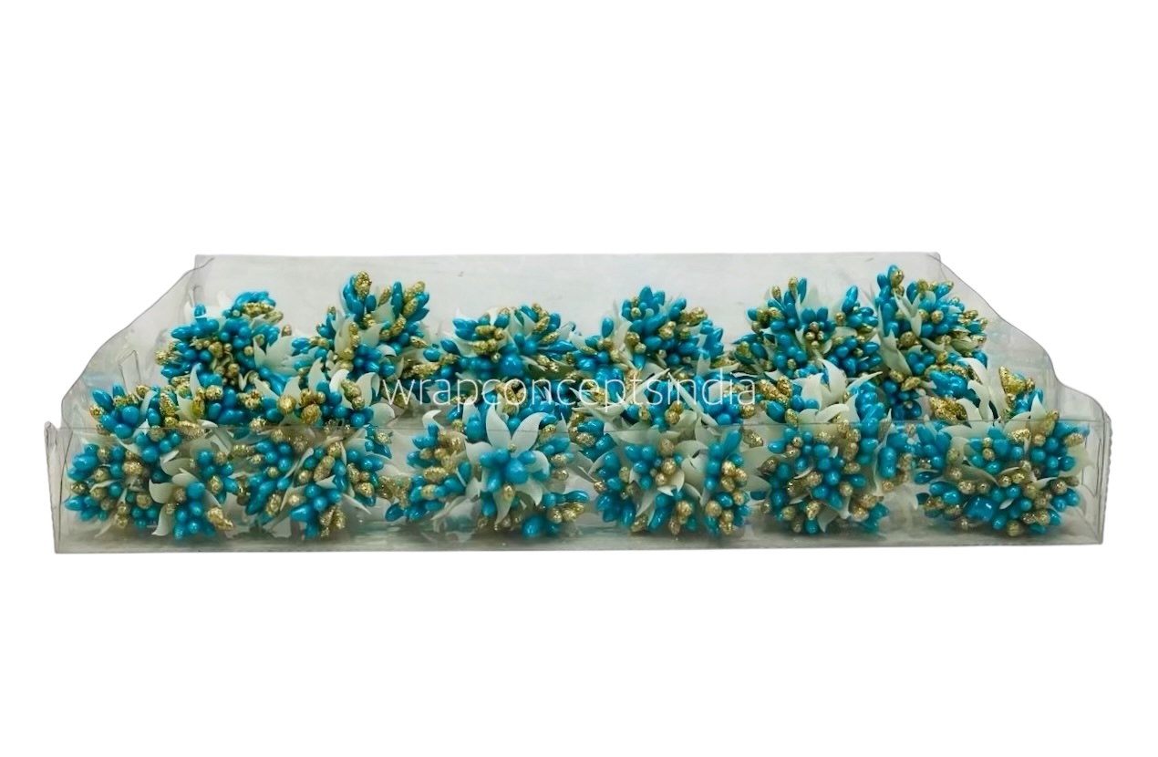Turquoise & Glitter Gold Pollens Turquoise & Glitter Gold Pollens