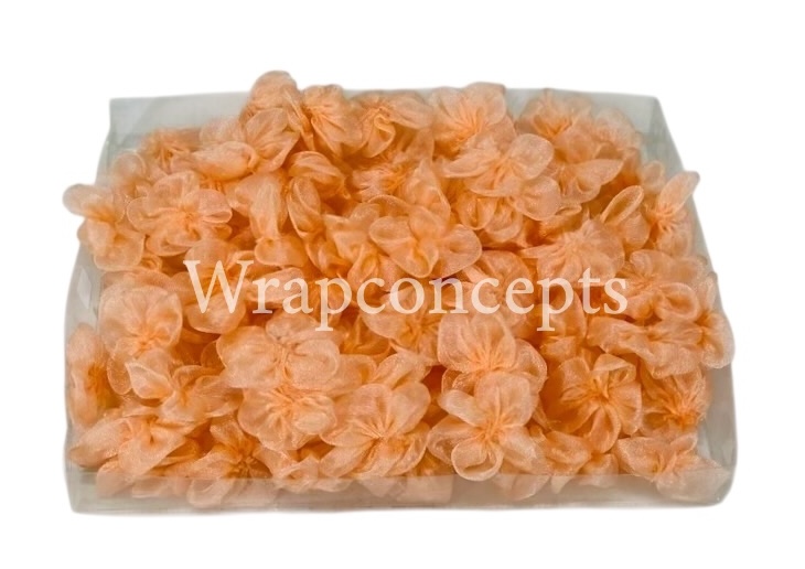 Light Orange Organza Flowers Light Orange Organza Flowers