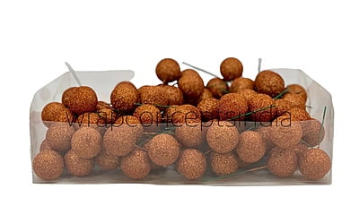 Rust Glitter Faux Balls - 30 MM