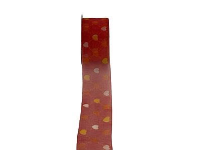 Heart Print Sheer Ribbon