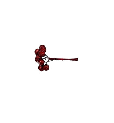 Red Glitter Holly Sticks