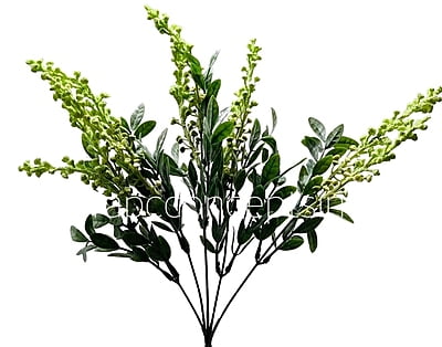 Leaves Bunch with Frosted Fern