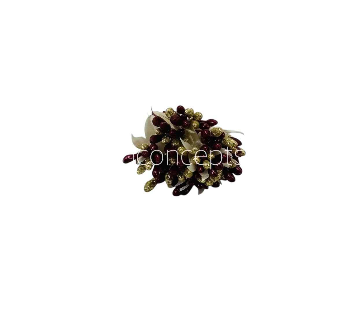 Maroon & Glitter Gold Pollens