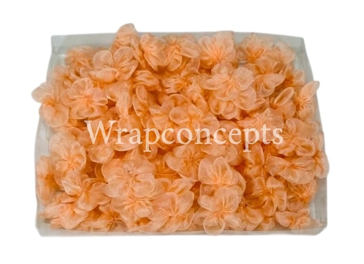 Light Orange Organza Flowers