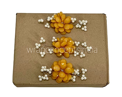 Stone Flowers with Pearl Add-ons- Multicolor Stone Flowers with Pearl Add-ons- Multicolor