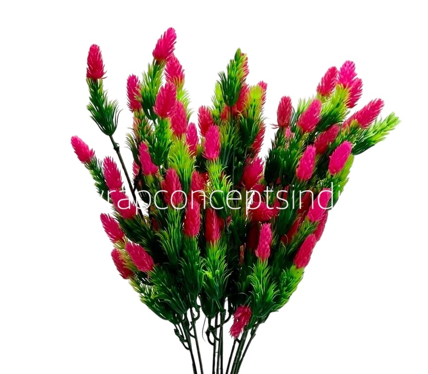 Leaves Bunch with Pink Conifers