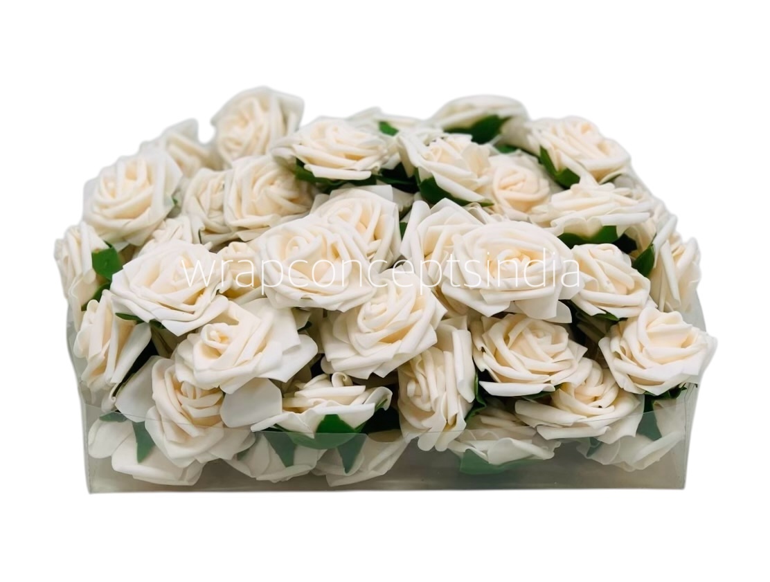 Cream Medium Foam Rose