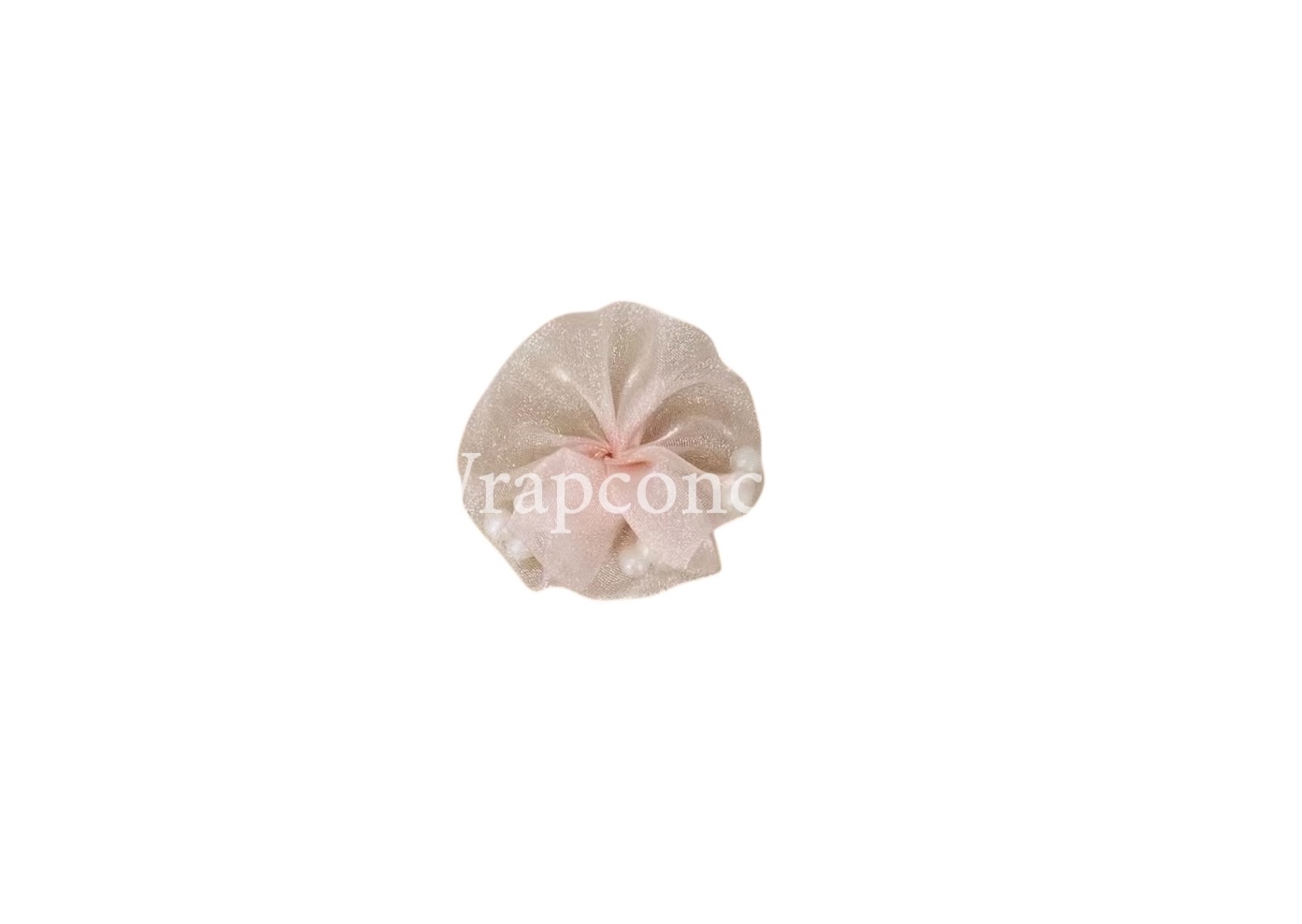 Peach Organza Flowers with Pearls Peach Organza Flowers with Pearls