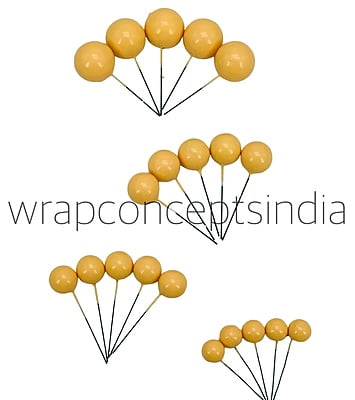 Yellow Faux Balls - 20 Pcs Yellow Faux Balls - 20 Pcs
