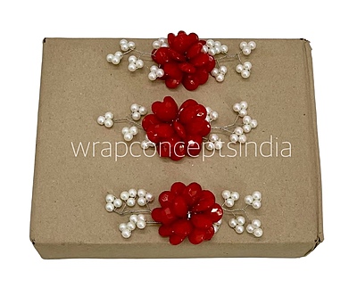 Stone Flowers with Pearl Add-ons- Multicolor Stone Flowers with Pearl Add-ons- Multicolor