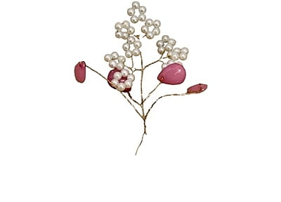 Soft Pink Pearl Flower Add-on Stick Soft Pink Pearl Flower Add-on Stick